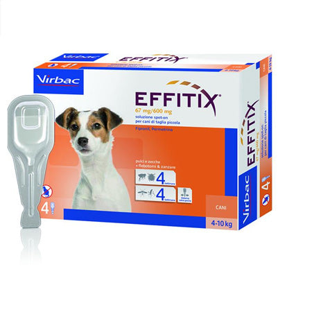 Effitix 4 - 10 kg lašai nuo blusų ir erkių bei smėlinių musių ir uodų