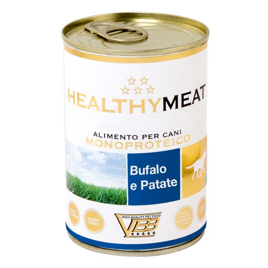 Healthymeat Bufalo con Patate (su buivoliena ir bulvėmis) monoproteininis paštetas šunims 400g