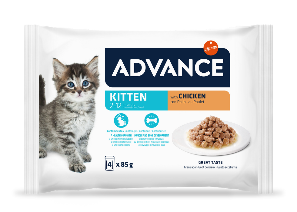 Advance Wet Kitten Chicken Flow 4*85g