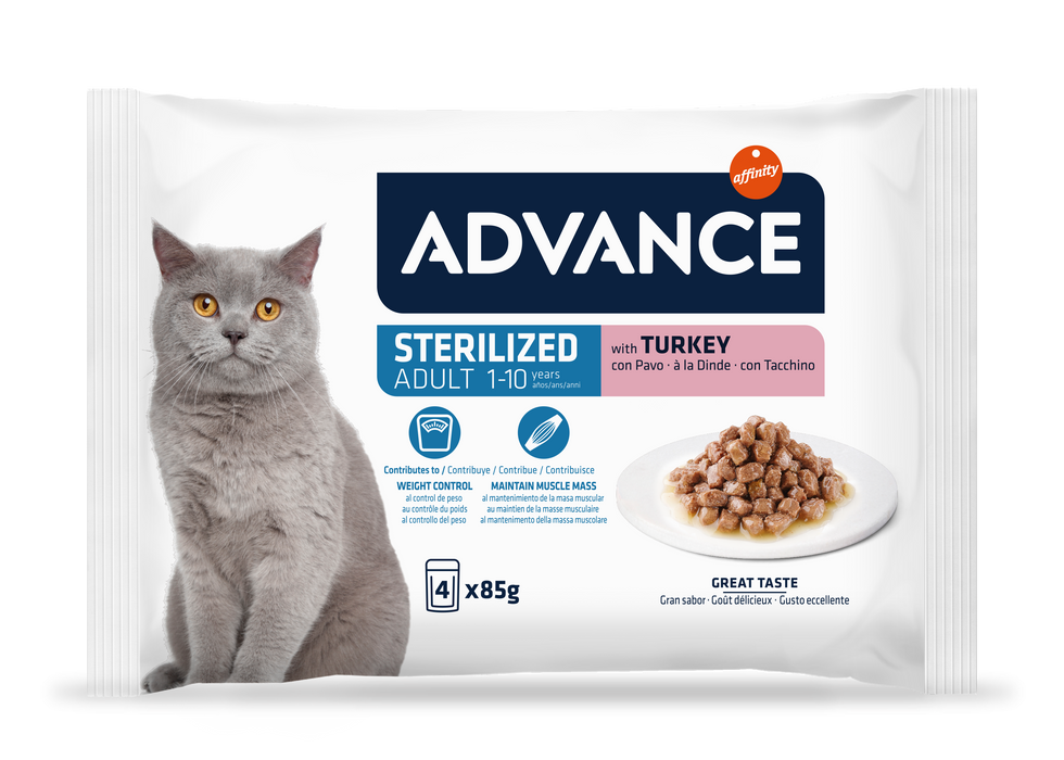 Advance Wet Sterilized Turkey Flow 4*85g