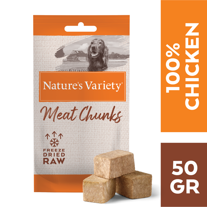 NV FREEZE DRIED Meat Chunks (vištiena) 50 g