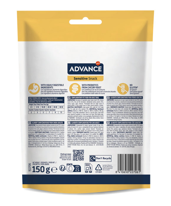 Advance Snack Sensitive  -funkcinis skanėstas 150g