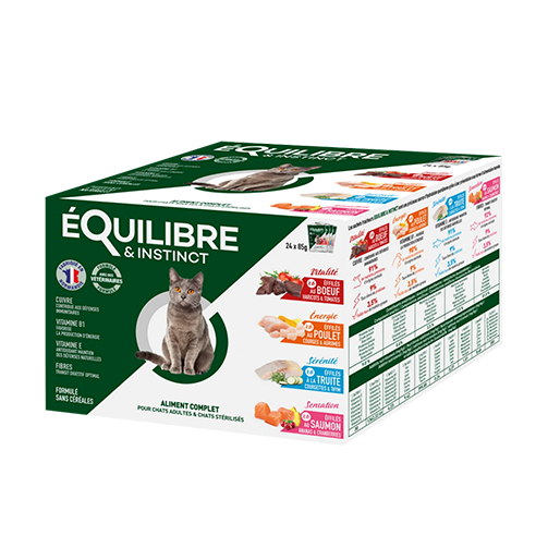 Equilibre Multipack Sterilizuotom katėm  konservai, 24x85g