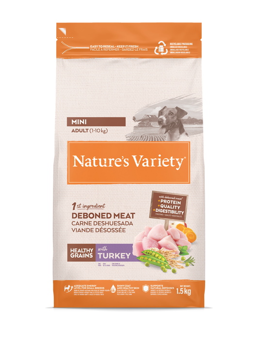 Nature's Variety Healthy Grain Mini Adult (kalakutiena) 1,5kg