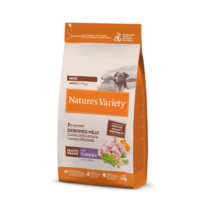 Nature's Variety Healthy Grain Mini Adult (kalakutiena) 1,5kg