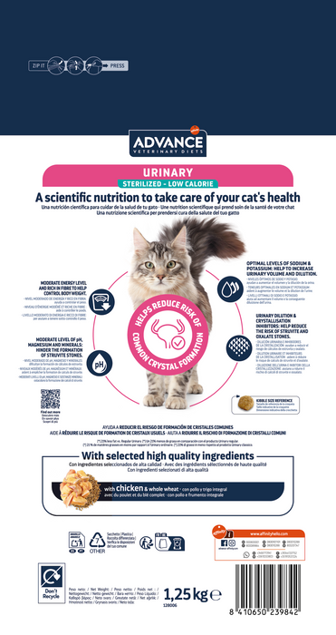 ADVANCE VETERINARY DIETS Cat Urinary Stress Feline Formula 1,25 kg