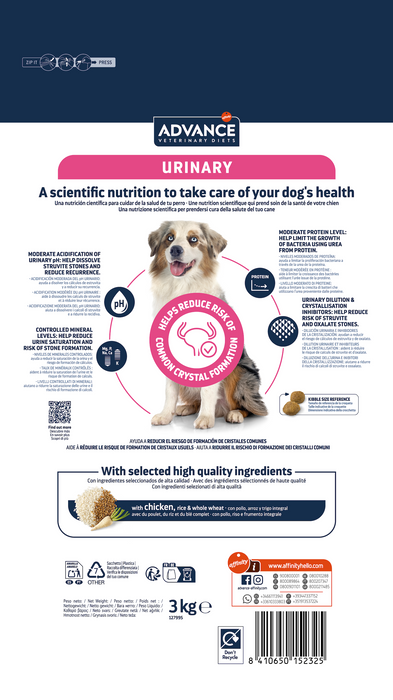ADVANCE VETERINARY DIETS  Urinary Dog, 3 kg