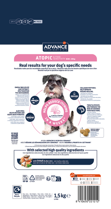 ADVANCE VETERINARY DIETS Mini Dog Atopic Care 1,5 kg