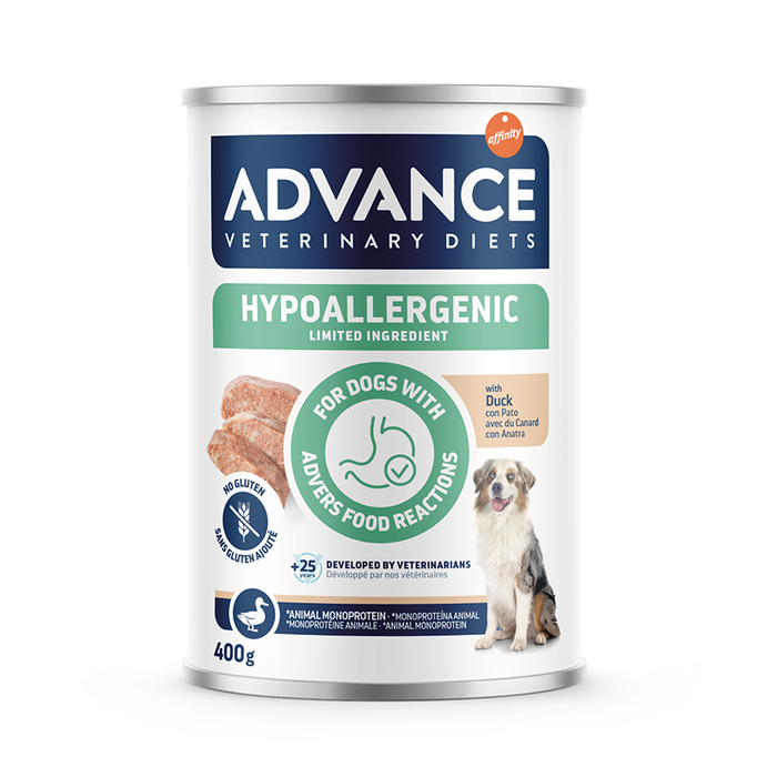 ADVANCE VETERINARY DIETS  -WET Hypoallergenic Dog (antiena), 400 g