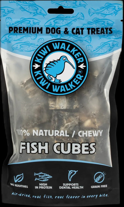 KIWI Walker Air-dried skanėstai -100% žuvies kubeliai, 100 g