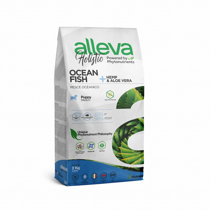 Alleva Holistic Ocean Fish + Hemp & Alove Vera | Puppy Medium