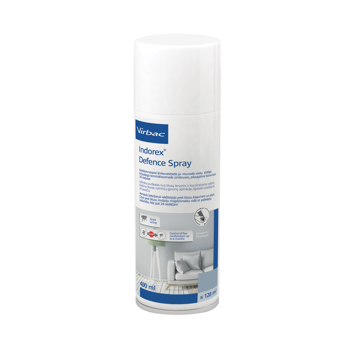 Virbac Indorex Defence Spray- insekticidinis purškalas blusoms patalpose naikinti , 400 ml