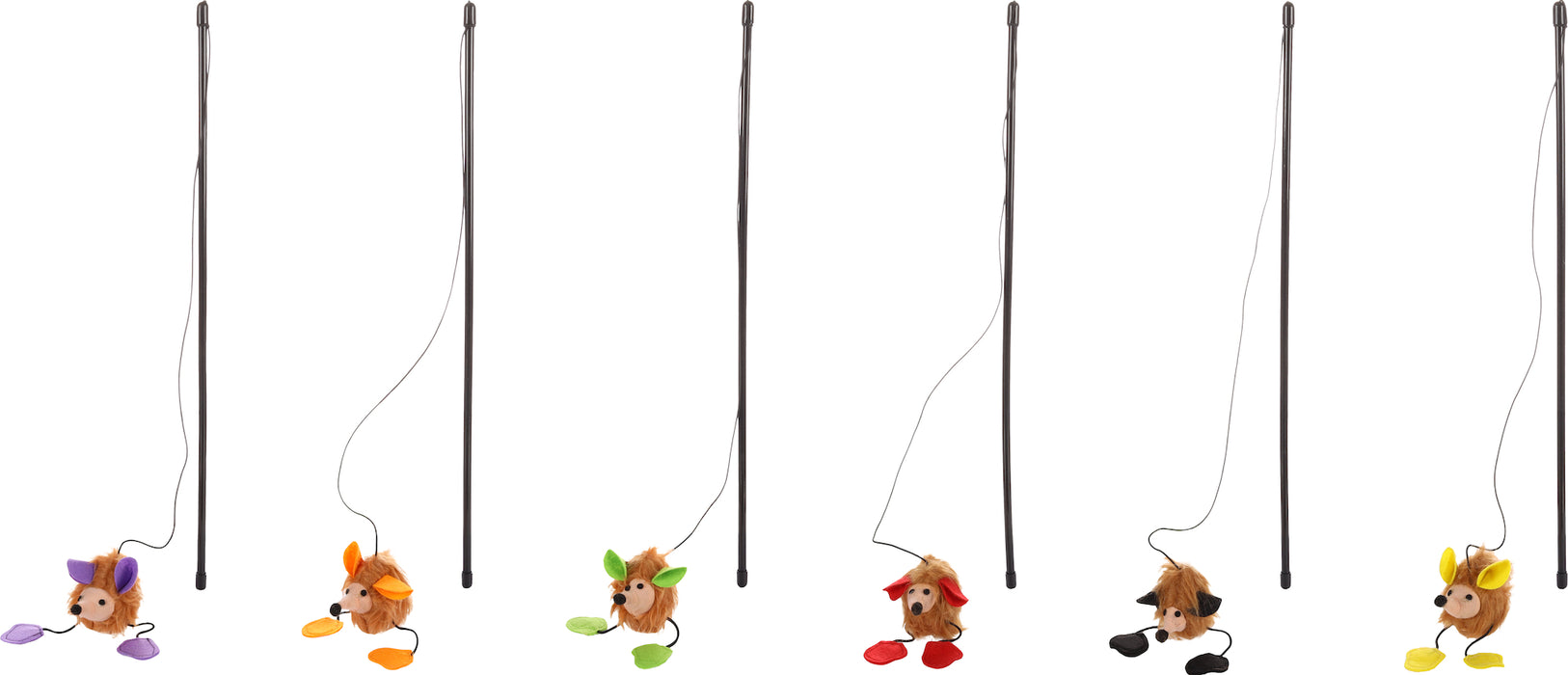 Žaislas ežiukas ant koto 51 cm, Įvairių spalvų