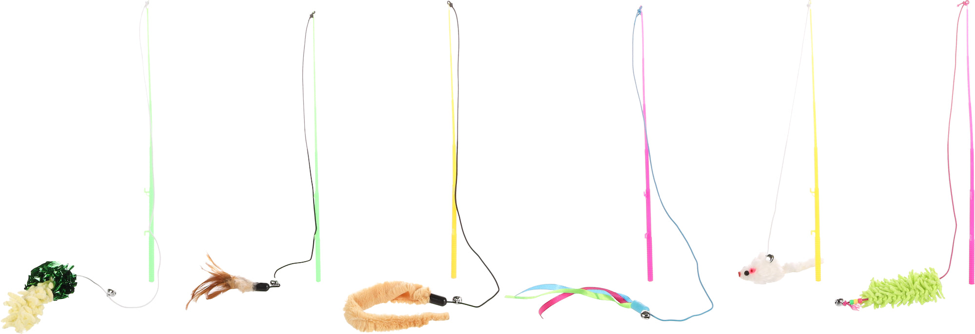 Žaislai įvairūs ant koto 30 cm, Įvairių spalvų