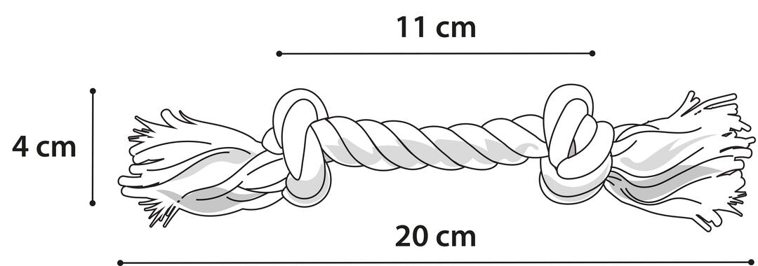 Žaislas  virvė šuniukams rožinės spalvos  20 cm