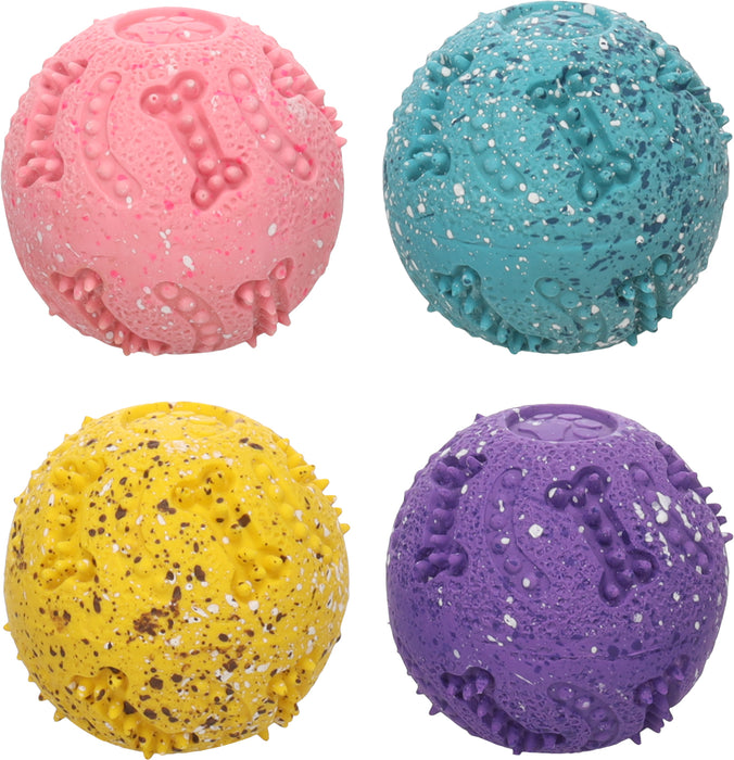 Žaislas kamuolys taškuotas įvairių spalvų