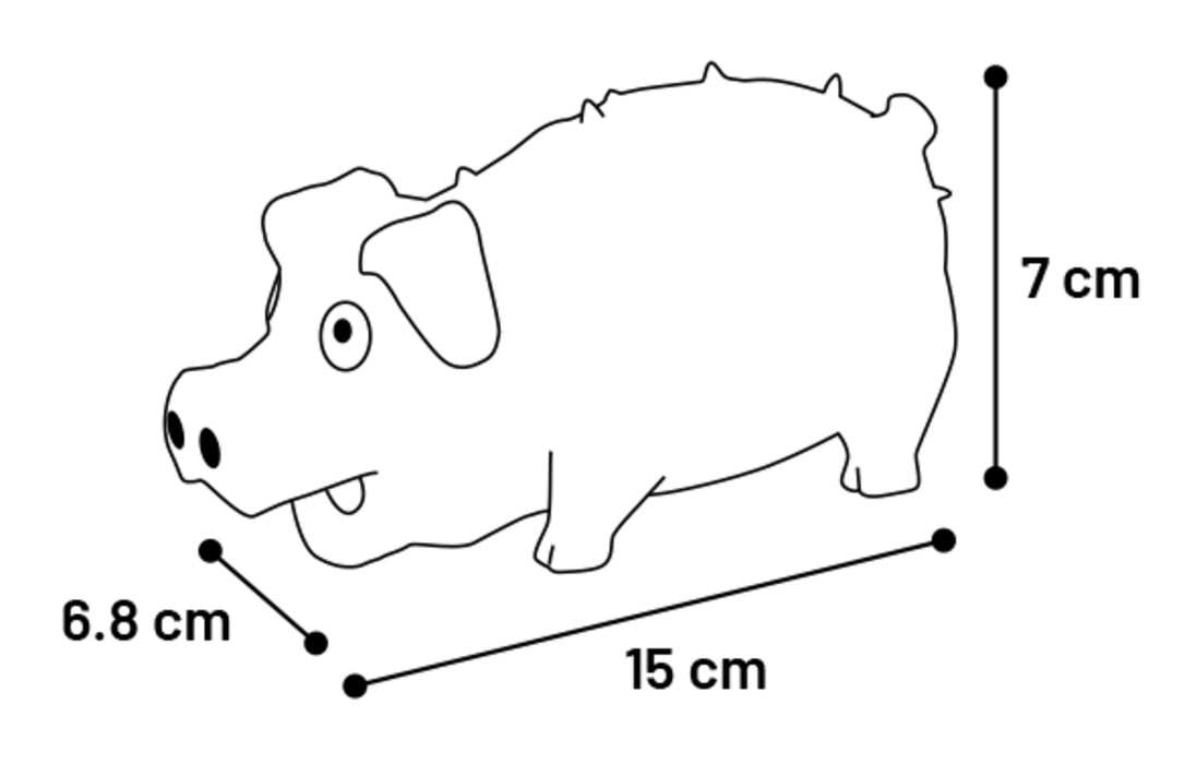 Žaislas kiaulė taškuota įvairių spalvų