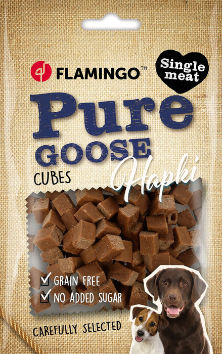 Užkandžiai Hapki Pure kubeliai su žąsiena 85 g