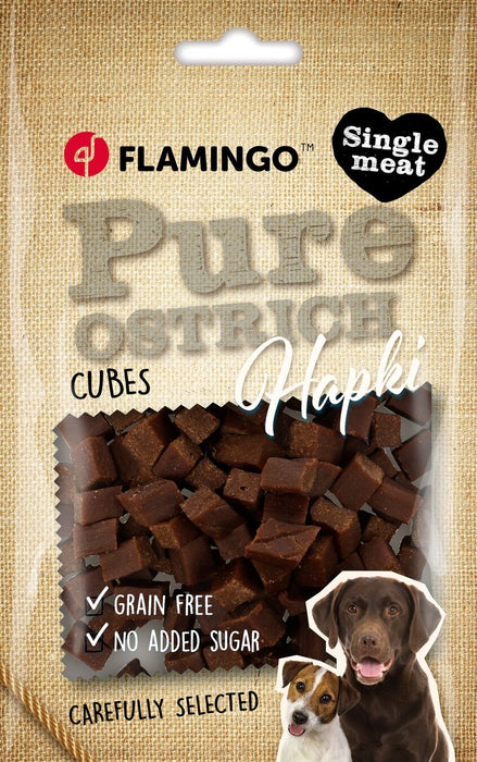 Užkandžiai Hapki Pure kubeliai su strutiena 85 g