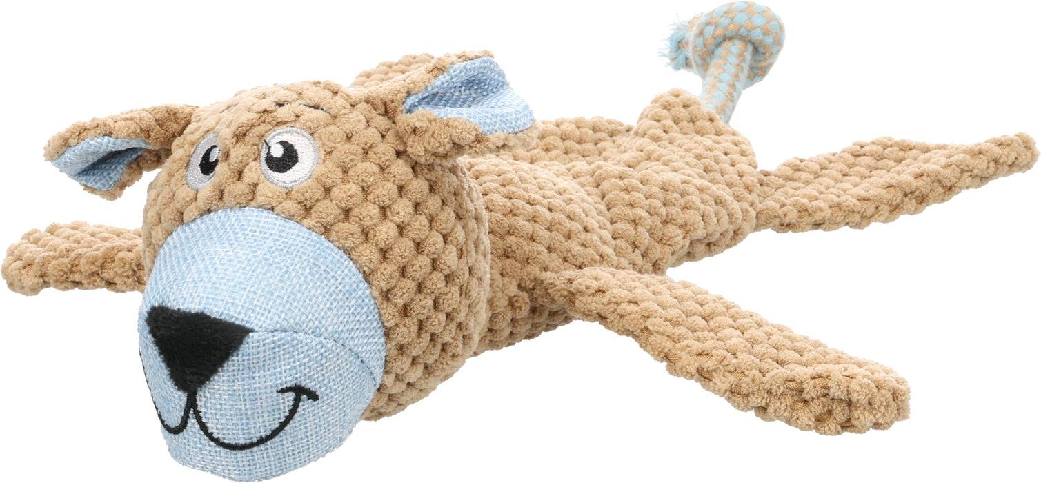 Žaislinis šuo KROPS su virve, rudas