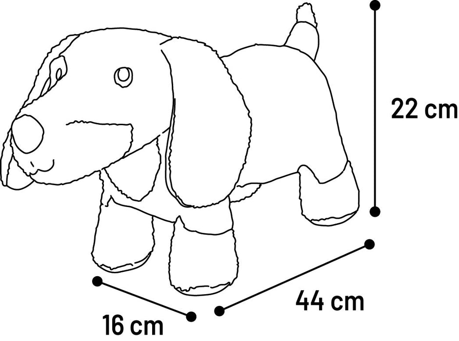 Žaislas THEO šuo, juodas