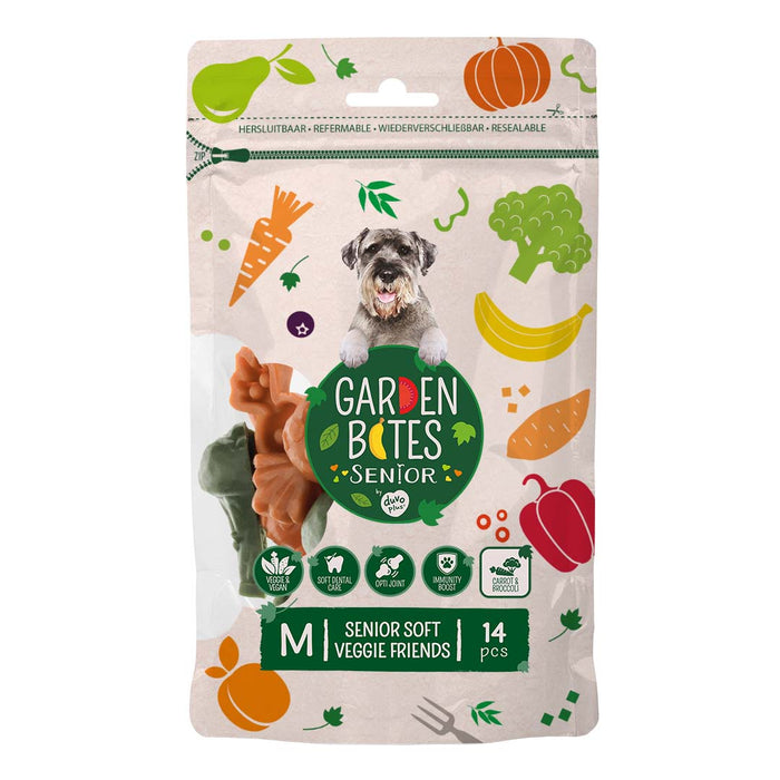 Garden Bites minkšti užkandžiai senjorams su daržovėmis, įvairiaspalviai