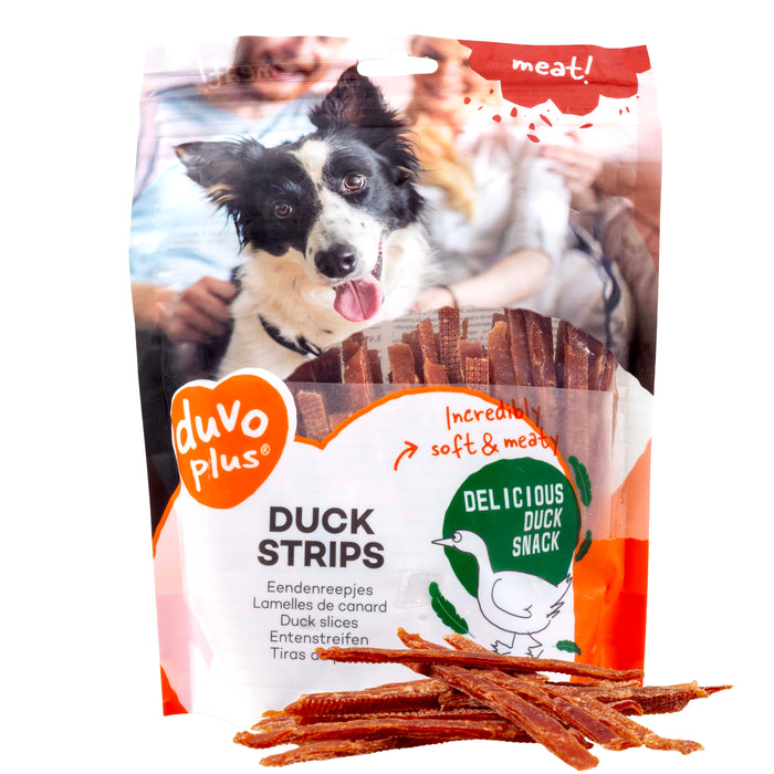 Skanėstai Duvo+ Duck Strips, Antienos Juostelės 80g