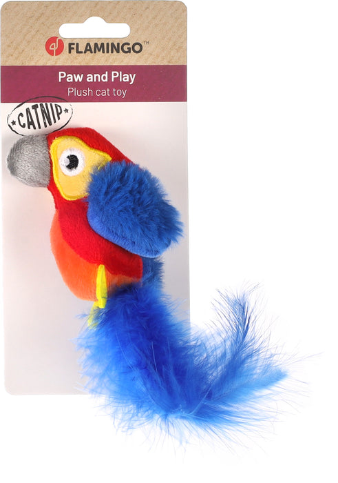 Žaislas katei -   Zingo papūga raudona