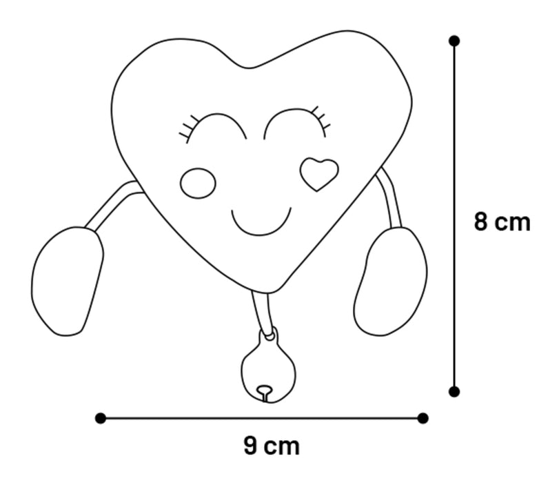 Žaislai širdelė su skambučiu katėms