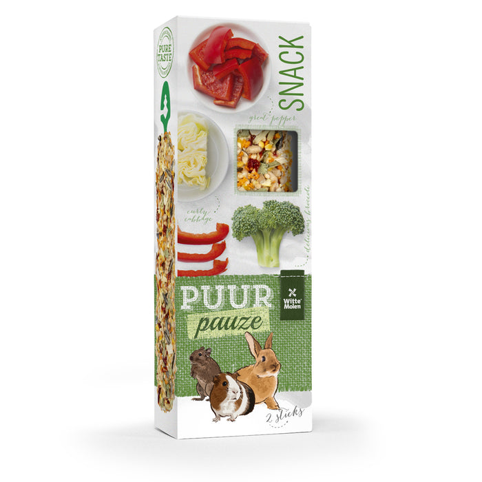 PUUR gardėsis graužikams su paprika ir brokoliais, 110g N2