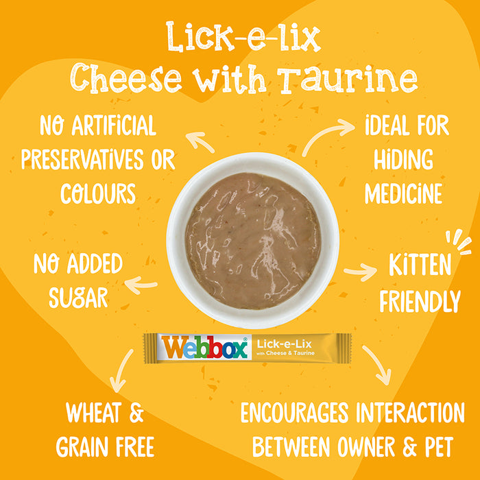 WBX Lick-E-Lix cheese/taurine skanėstai katėms N5 x 15 g