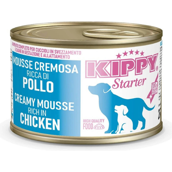 Kippy Mouse Starter Chicken 200g, vištienos konservai šuniukams