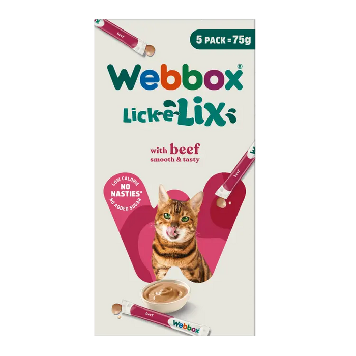 WBX Lick-E-Lix beef skysti skanėstai katėms N5 x 15 g