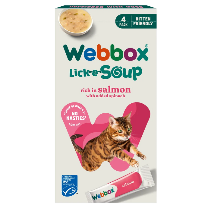 WBX Lick-E-soup skanėstai katėms (lašiša) N4 x 20 g