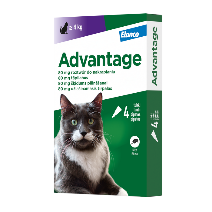Advantage 80 virš 4kg katėms  - N4