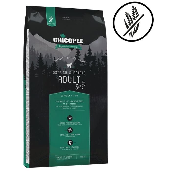 CHICOPEE HNL Holistic Nature Line Adult Maxi Ostrich & Potato Soft, 12 kg