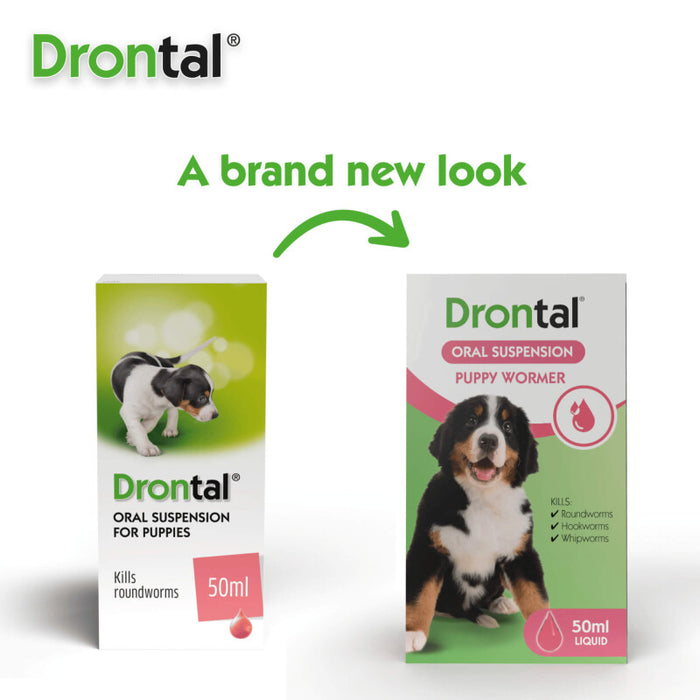 Drontal Puppy, 50ml Geriamoji Suspensija nuo Kirminų šuniukams