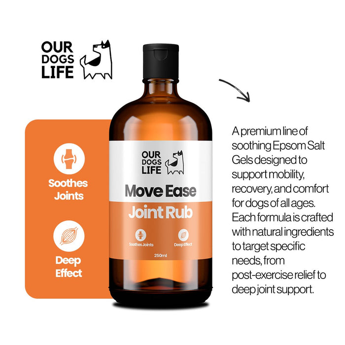 OURDOGSLIFE Move Ease Joint Rub losjonas sąnariams,  250ml