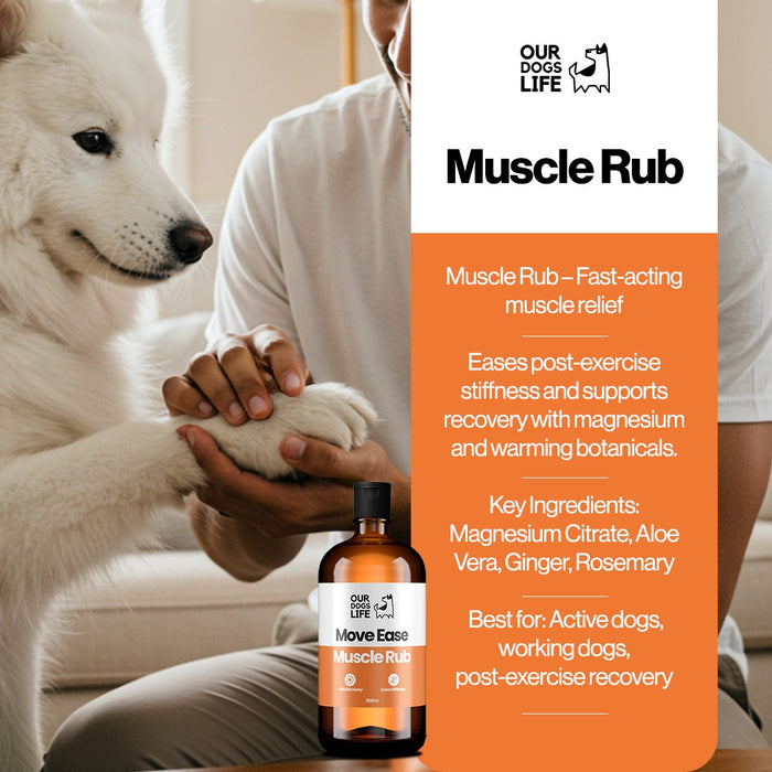 OURDOGSLIFE Move Ease Muscle Rub gelis raumenims, 250 ml