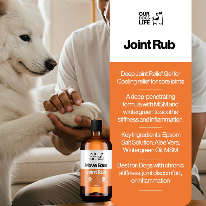 OURDOGSLIFE Move Ease Joint Rub losjonas sąnariams,  250ml