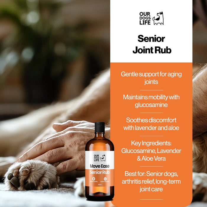 OurDogsLife Move Ease Senior Rub losjonas seniems šunims, 250ml