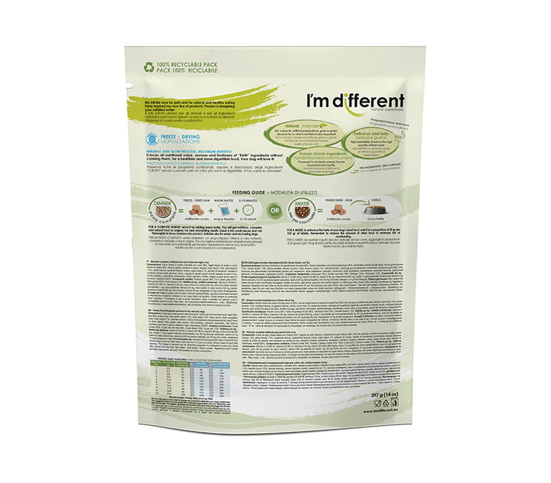 I'm Different Duck Dinner  liofilizuotas pašaras  (antis),     156g