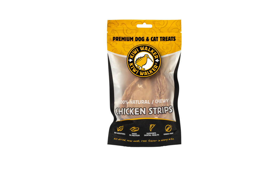 KIWI Walker Air-dried skanėstai -vištienos juostelės, 100 g