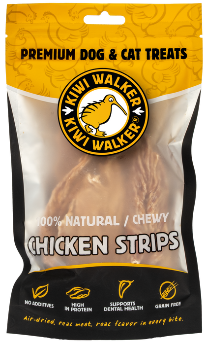 KIWI Walker Air-dried skanėstai -vištienos juostelės, 100 g