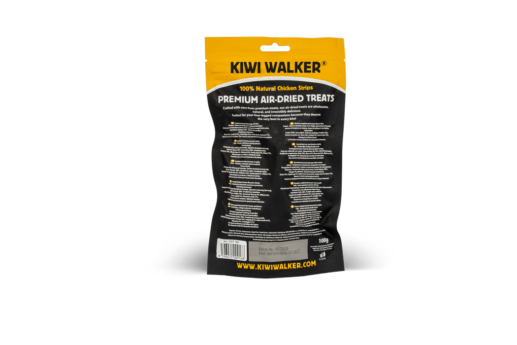 KIWI Walker Air-dried skanėstai -vištienos juostelės, 100 g