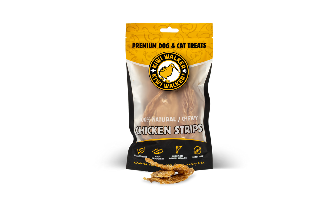 KIWI Walker Air-dried skanėstai -vištienos juostelės, 100 g