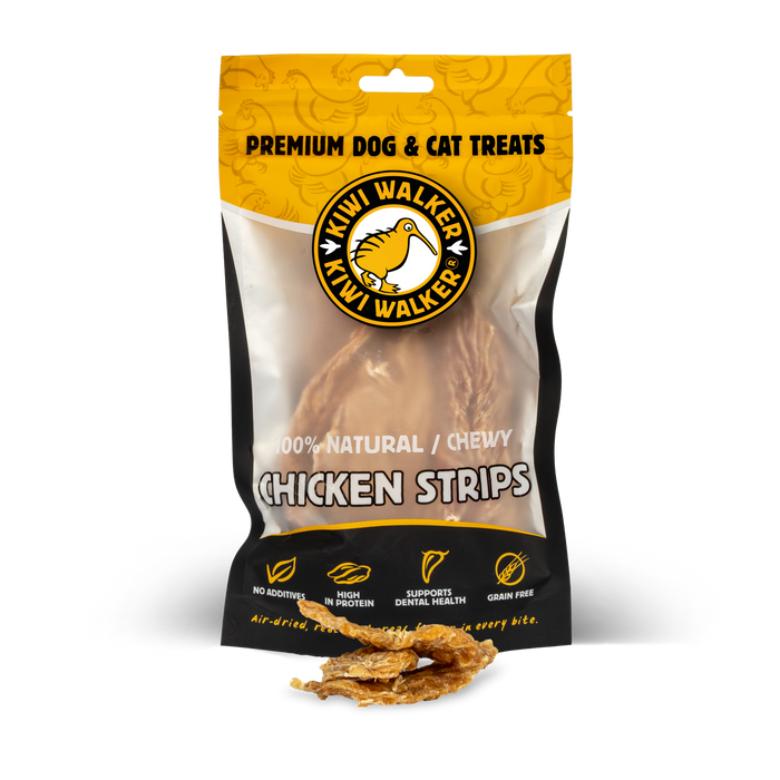 KIWI Walker Air-dried skanėstai -vištienos juostelės, 100 g