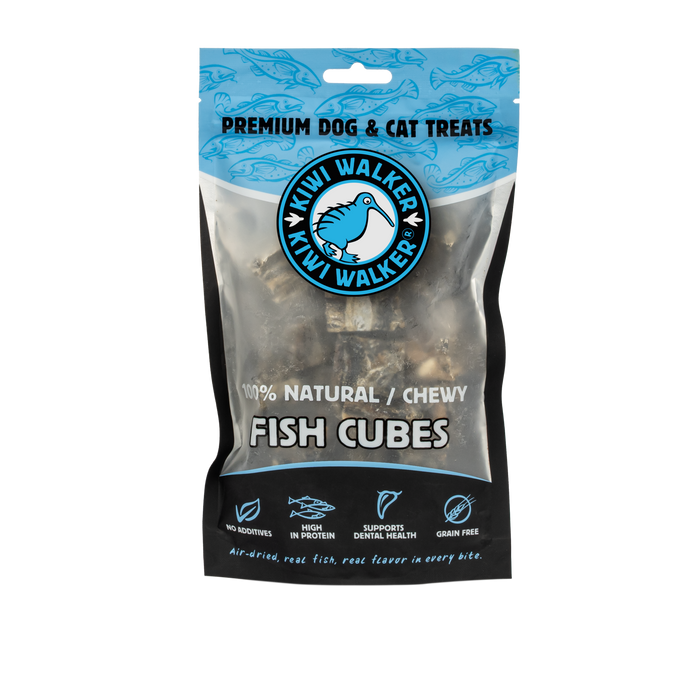 KIWI Walker Air-dried skanėstai -100% žuvies kubeliai, 100 g