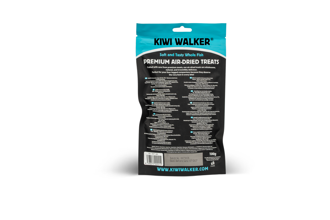 KIWI Walker Air-dried soft skanėstai - žuvytės, 100 g