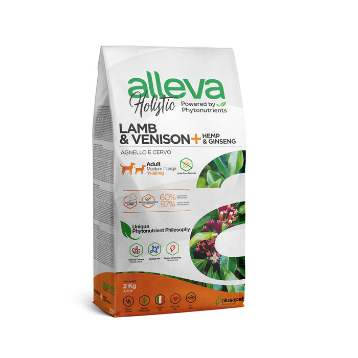Alleva Holistic Dog Adult Lamb & Venison + Hemp & Ginseng medium/maxi